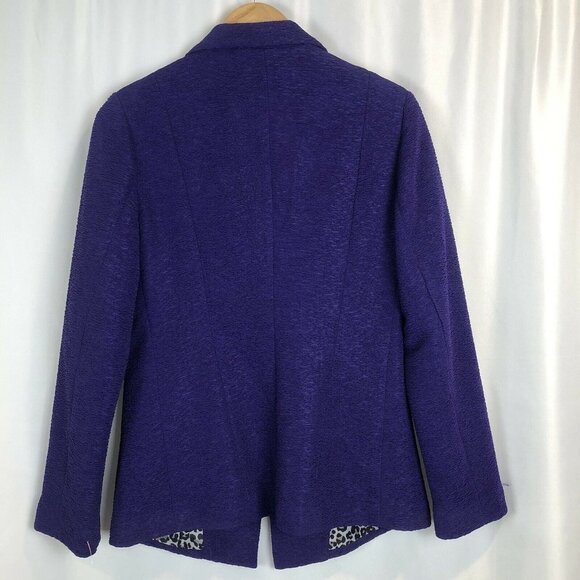 Chico's Purple Toby Textured Blazer African Amethyst US Small Chicos Size 0 NWT - Picture 7 of 9